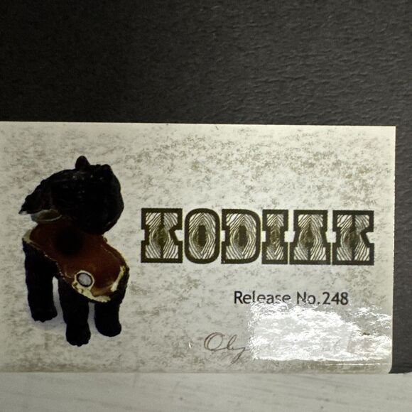 Object d'Art Fine Collectible "KODIAK” Brown Bear # 248 Trinket Pill Box NIB - Picture 4 of 5